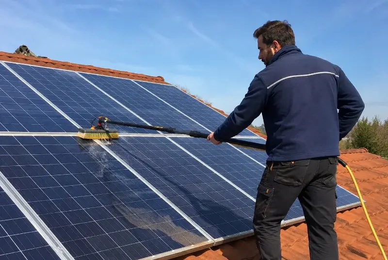 Nettoyage et entretien de panneaux solaires au Tablier